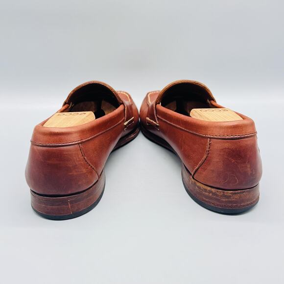 Allen Edmonds Shoes Mens 10.5 Brown Leather Bangor Tassel Loafers Vintage USA main image 7